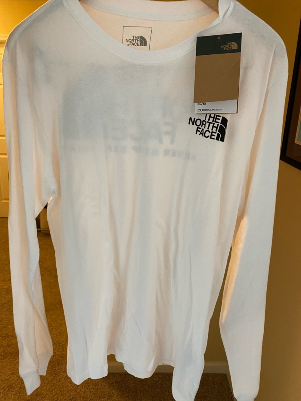 The North Face White Long-Sleeve Logo Shirt